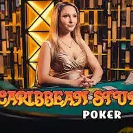 Caribbean Stud Poker online game logo by Evolution on sgcasino-germany.com