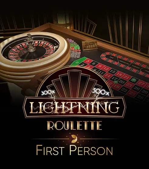 First Person Lightning Roulette slot visual from Evolution available on sgcasino-germany.com